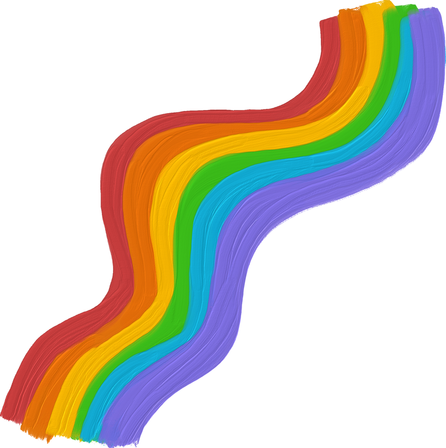 Cute Painterly Pride LGBT Rainbow Wave